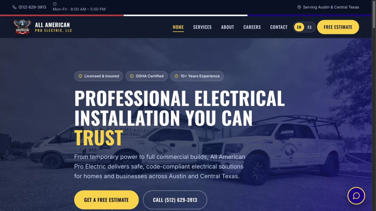 All American Pro Electric — Servicios eléctricos · Austin