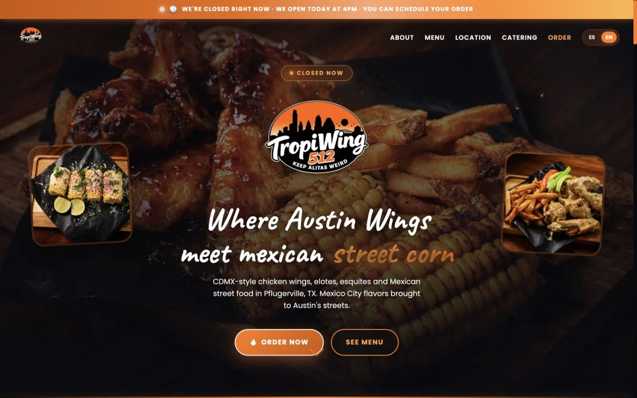 Tropiwing 512 — Restaurante · Comida latina