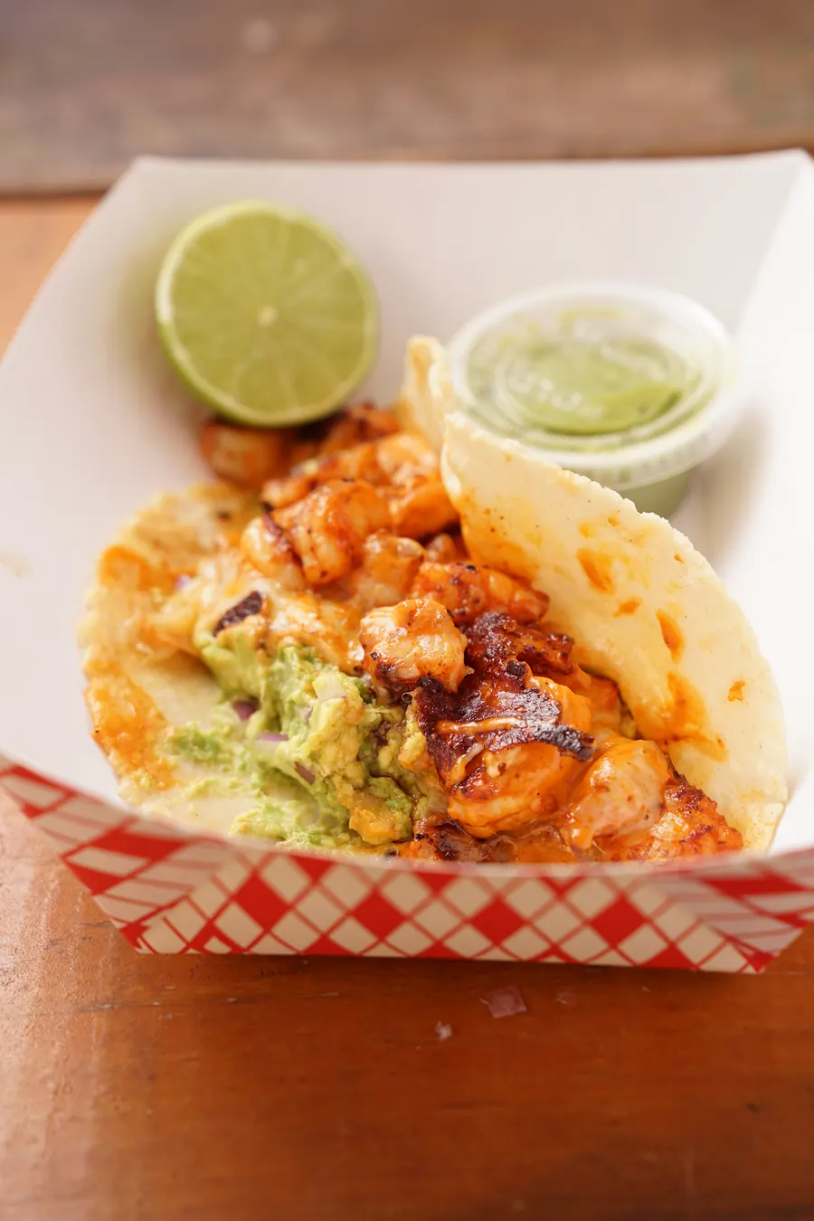 Mariscos El Jaguar · taco de camarón